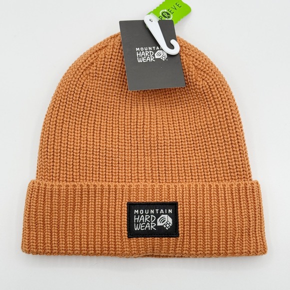 MOUNTAIN HARDWEAR Fleece LIned Beanie Cabin To Curb Winter Hat Copper Clay NEW - Picture 1 of 7